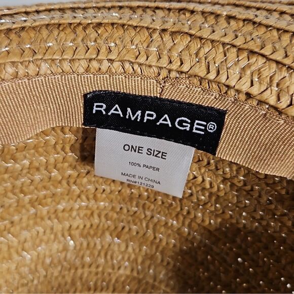 Rampage 'Wild & Free' Beautiful Straw Hat - One Size - Picture 4 of 5